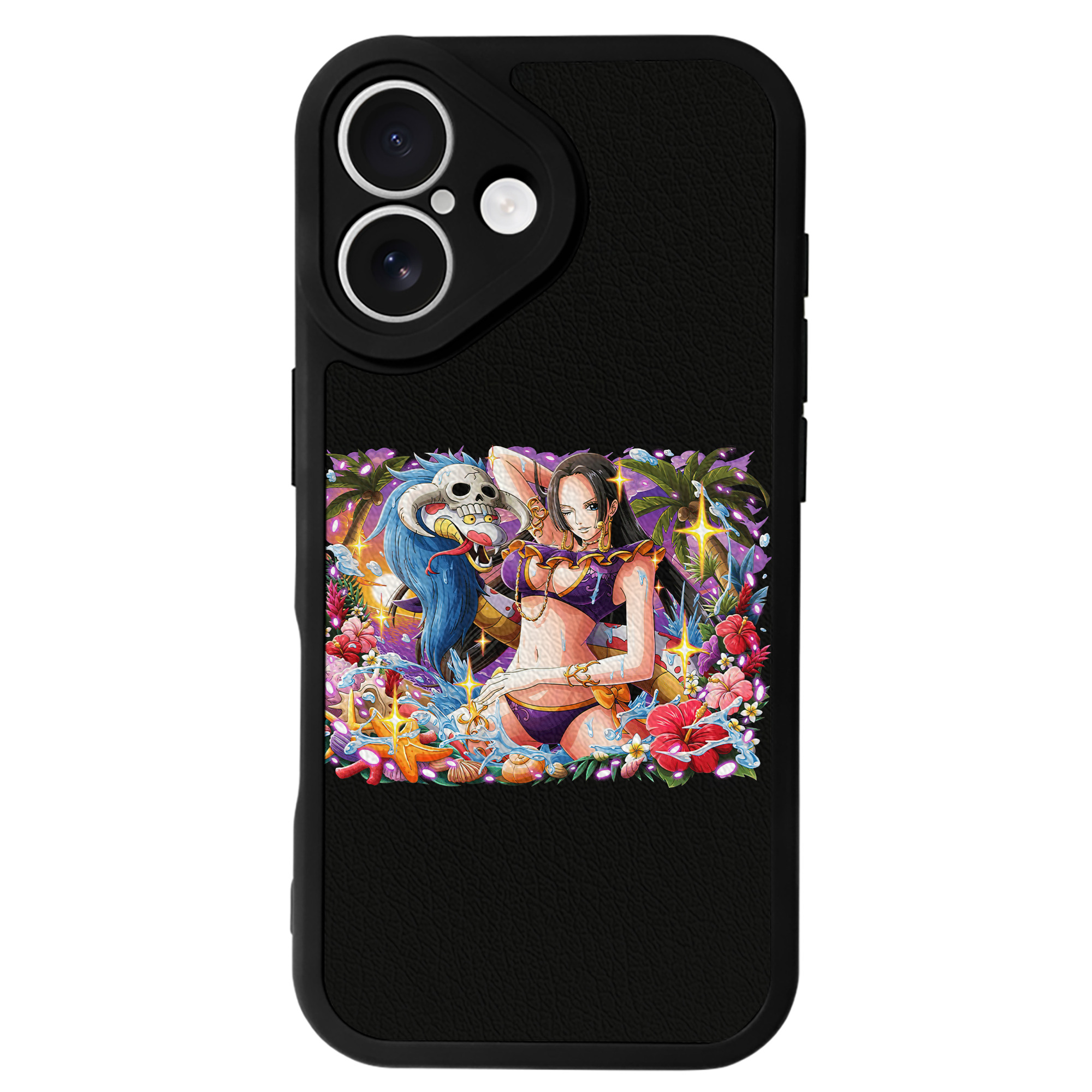 （画像用） ワンピース ボア・ハンコック ONE PIECE Boa·Hancock 【iPhone 16シリーズ対応】シリコンスマホケース（レザー調） 材質：シリコン